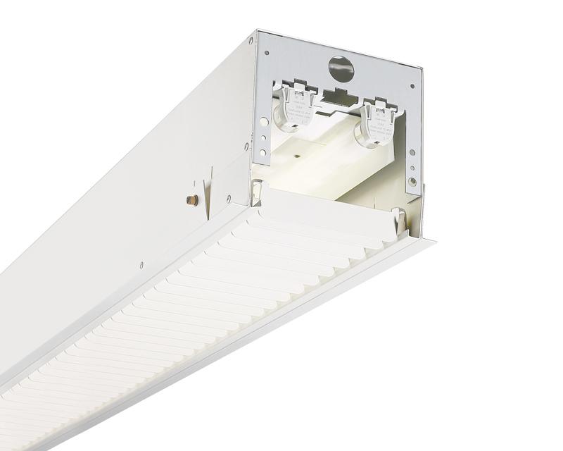 Recessed Fluorescent, 2 Lamp T8, Direct Distribution, Flange Mounting